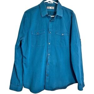🌸Express- Men's Teal Extra Slim Fit Button Down Dress Shirt- XL 17-17.5